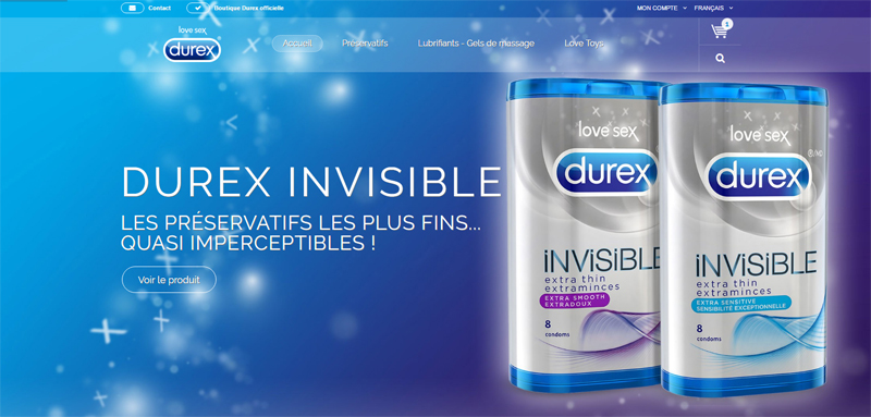 Boutique en ligne pour Durex